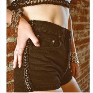 LF Carmar Titania Black Chain Shorts